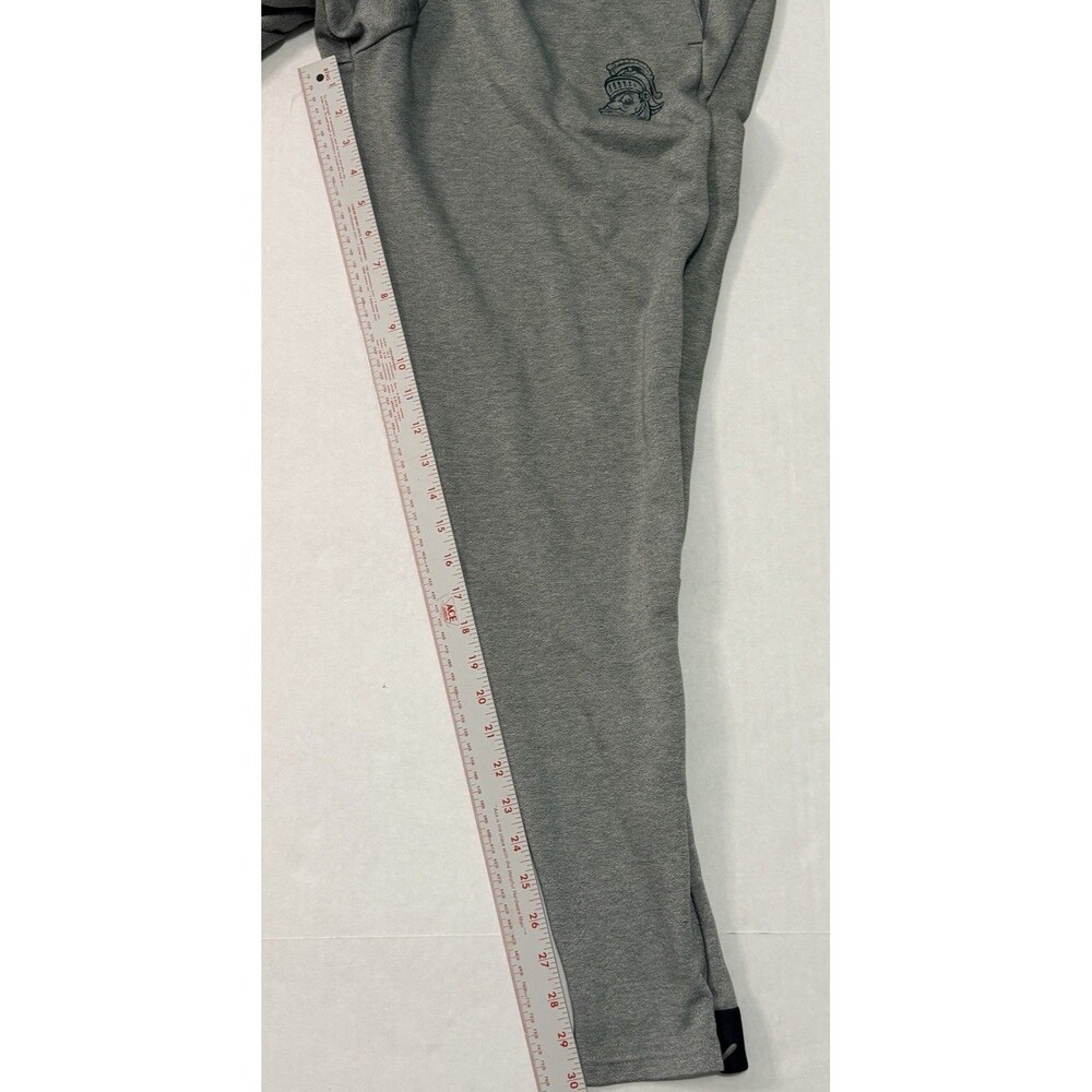 Nike Dri-Fit Jogger Sweatpants Men’s Large Grey MSU Spartans Side Leg Zippers - Picture 12 of 13
